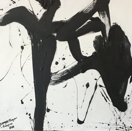 Amargura - Bitterness Covid19 van Cinthya Picazo, Schilderij te koop op Singulart