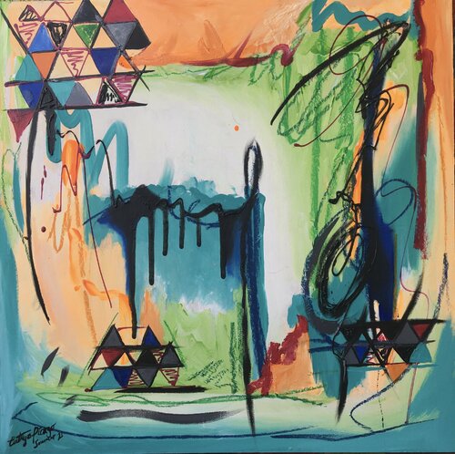 Abstract - Abstract Summer. van Cinthya Picazo, Schilderij te koop op Singulart