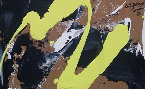 Abstract - Yellow Dreams van Cinthya Picazo, Schilderij te koop op Singulart