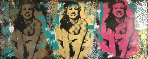 Marilyn Monroe triptico. de Cinthya Picazo, Impresión a la venta en Singulart