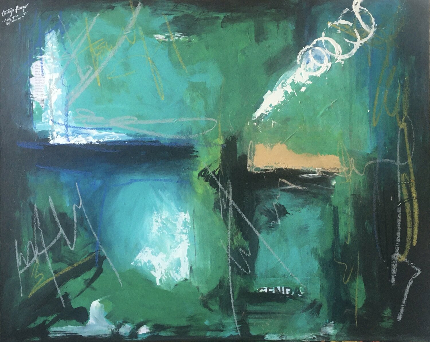 Abstract - Más que suficiente (More than enough) Cinthya Picazo Origineel schilderij te koop