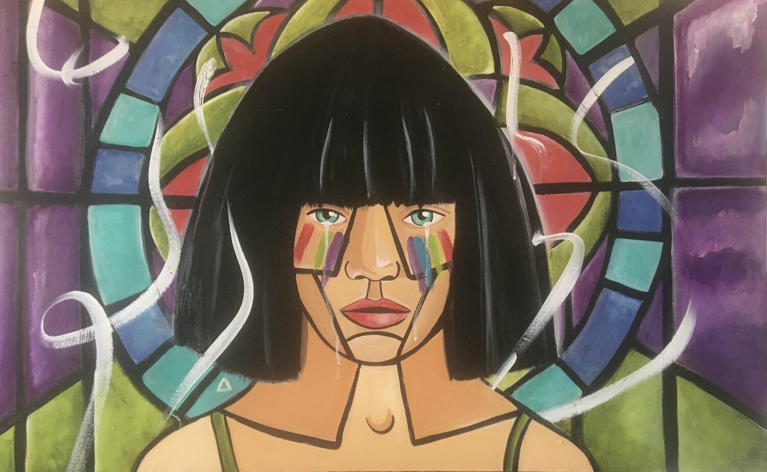 - SIA -The Greatest (Tribute) Cinthya Picazo Origineel schilderij te koop