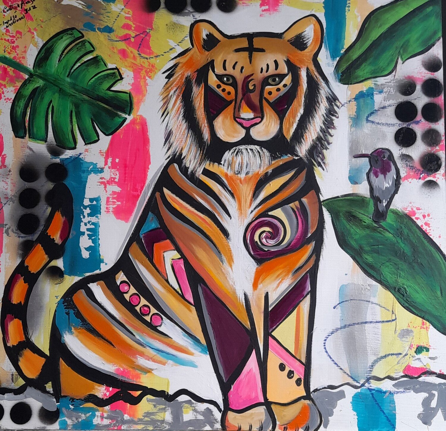 Tiger  - Emotional impulse Cinthya Picazo Origineel schilderij te koop