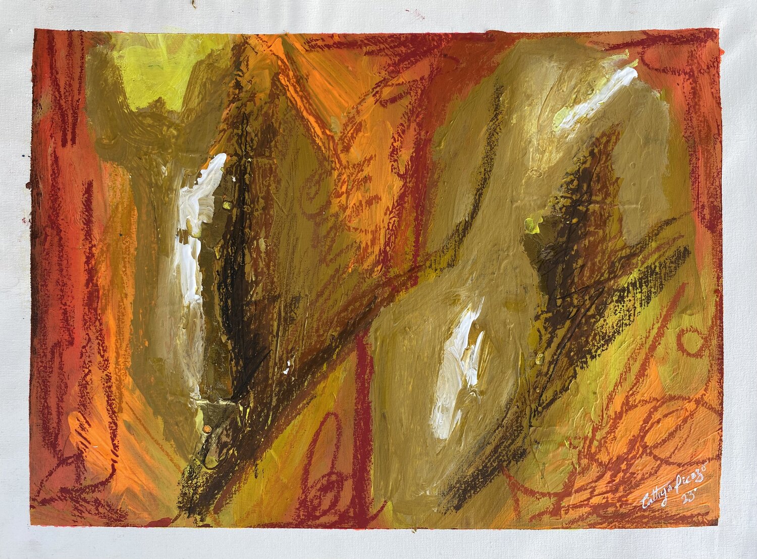 Fire ( Climate change ) Cinthya Picazo Origineel schilderij te koop