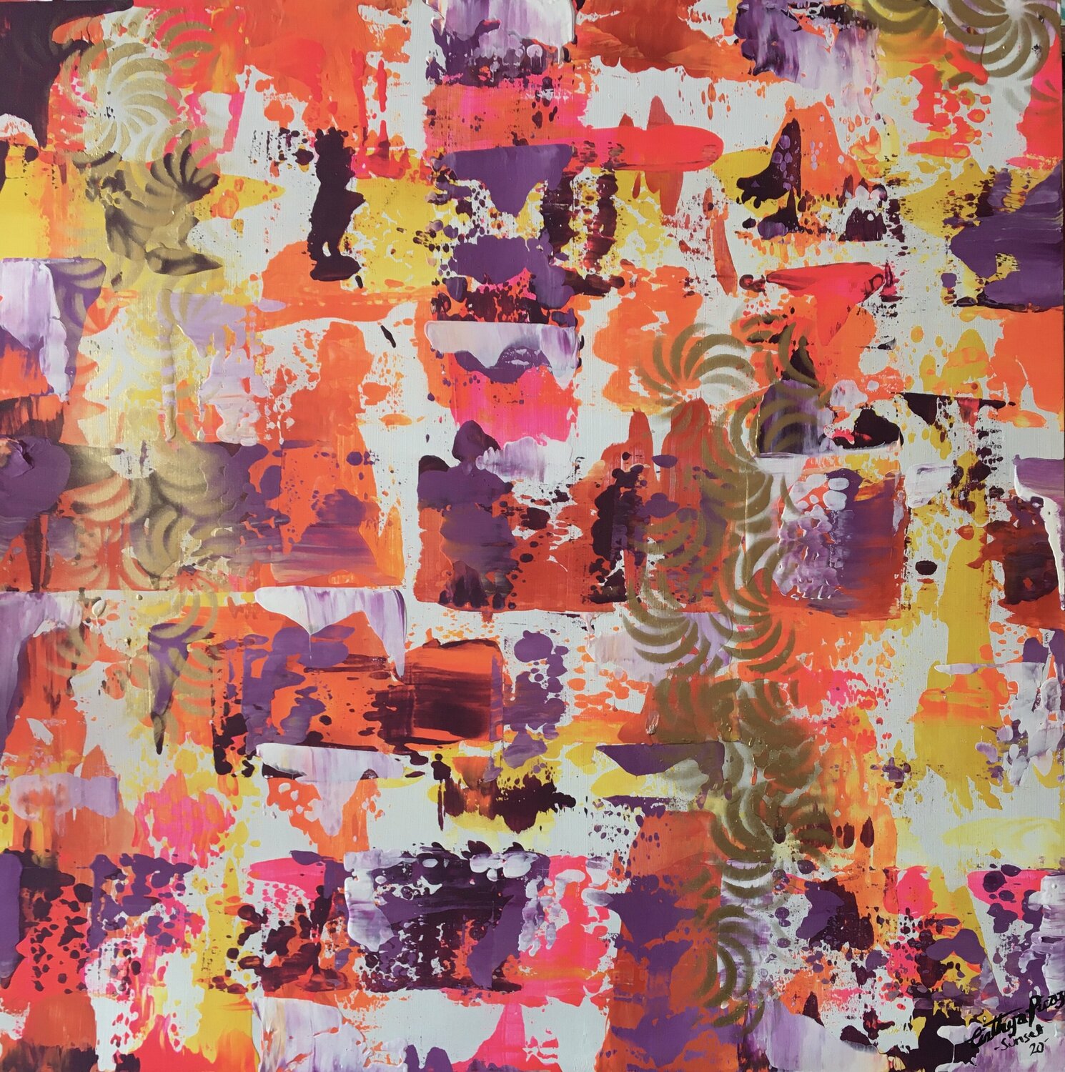 Sunset "Atardecer" Cinthya Picazo Origineel schilderij te koop
