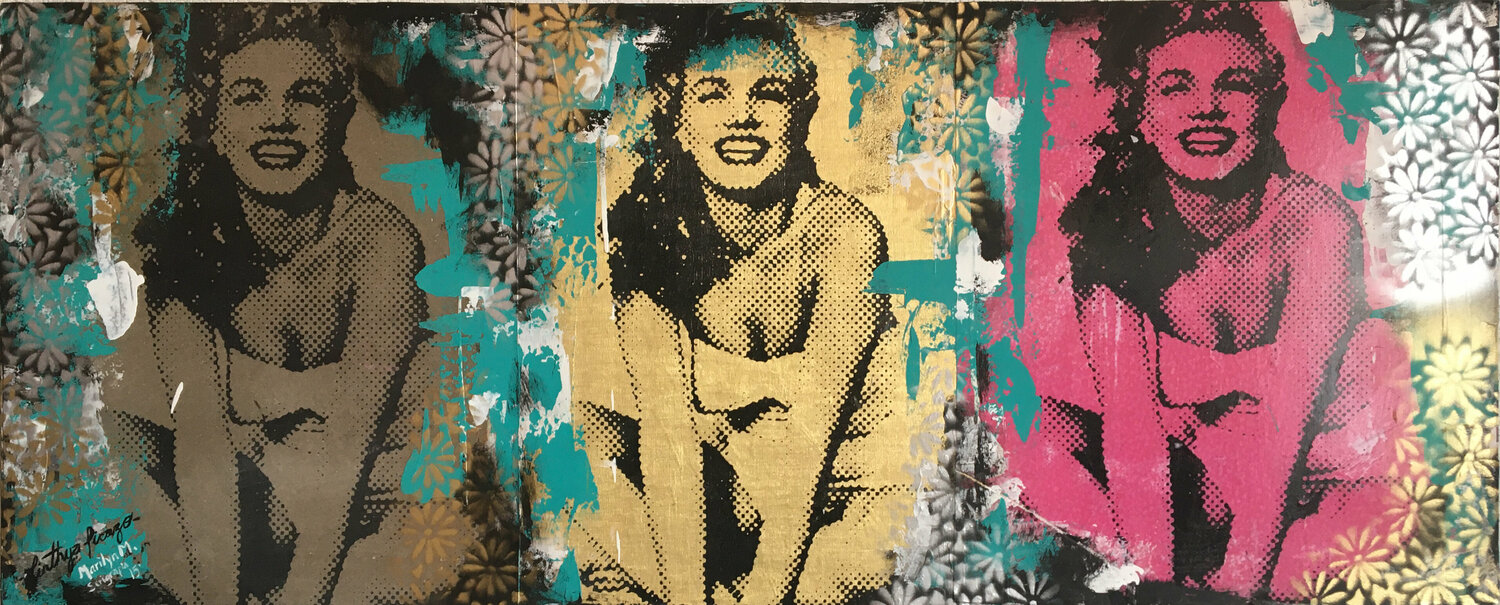Marilyn Monroe triptico. Cinthya Picazo Impresión en venta
