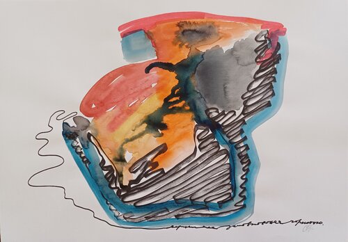 Heart's geography di Yaryna Shumska, Opera su carta in vendita su Singulart