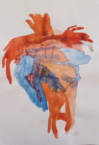 Heart's geography di Yaryna Shumska, Opera su carta in vendita su Singulart