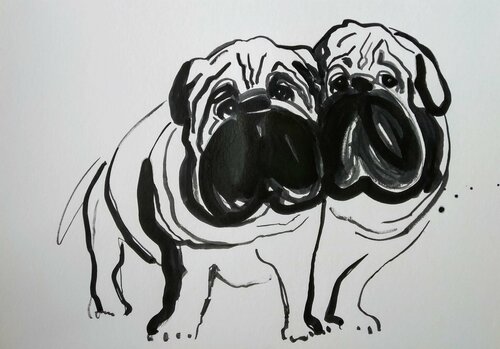 Friends van Yaryna Shumska, Tekening te koop op Singulart