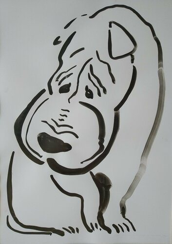 My friend van Yaryna Shumska, Tekening te koop op Singulart