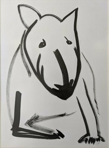 Bull Terrier di Yaryna Shumska, Disegno in vendita su Singulart