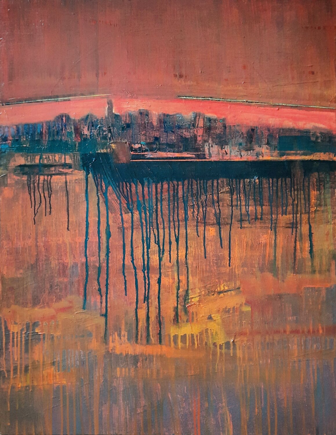 Burning field reflected in the clouds Yaryna Shumska