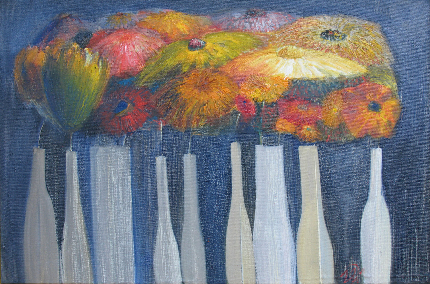 Flowers in the bottles Yaryna Shumska