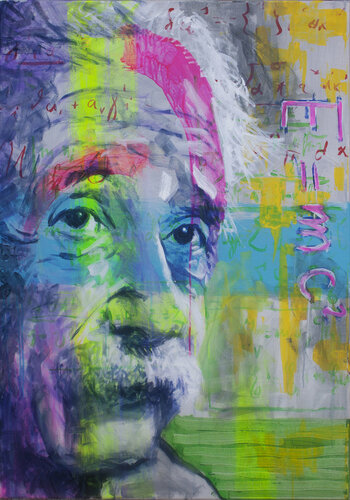 Einstein E=mc^2 von Lorenzo Sperzaga, Malerei kaufen auf Singulart