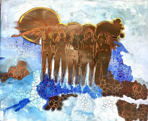 Side by side by Nathalie Van Barneveld, Painting for Sale on Singulart