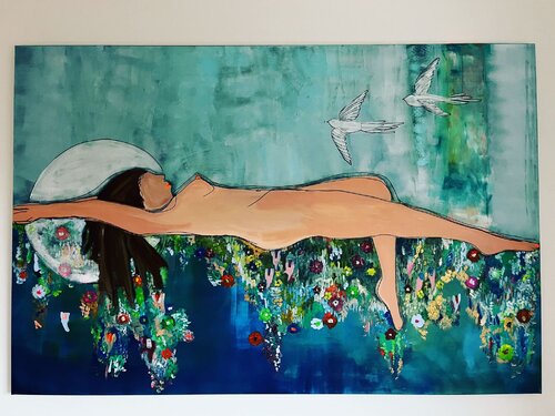Floating by Nathalie Van Barneveld, Painting for Sale on Singulart