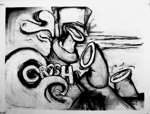 Crash #6 by Brenda Barnum, 종이 for Sale on Singulart