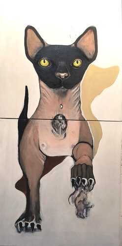 Rat Catcher #2 (Sphynx) van Brenda Barnum, Schilderij te koop op Singulart