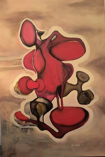 Red Orchid 2025 van Brenda Barnum, Schilderij te koop op Singulart