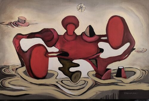 Navigating the Red Kickapoo River de Brenda Barnum, Pintura a la venta en Singulart