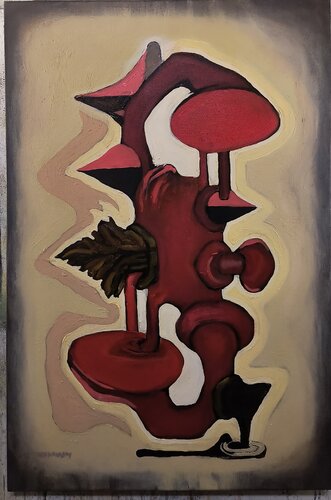 Red Siren #2 (summer of 2025) de Brenda Barnum, Pintura a la venta en Singulart