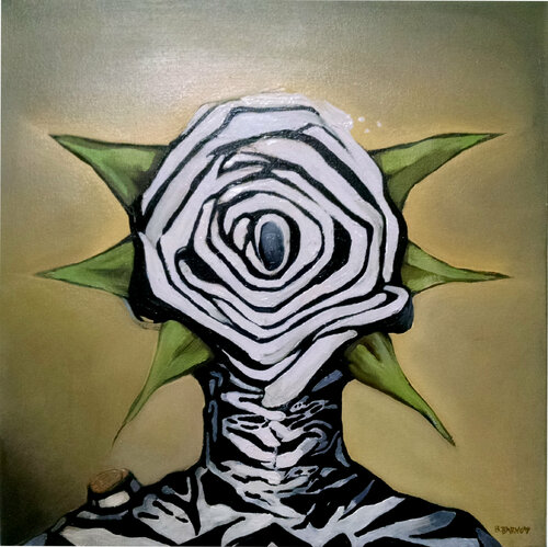 Chicago Flower #3 (Phil) by Brenda Barnum, Painting for Sale on Singulart