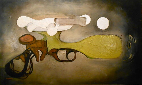 Green Gun by Brenda Barnum, Painting for Sale on Singulart
