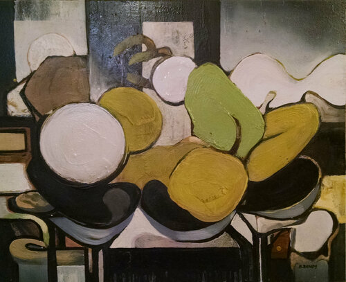 Reclining Nude in Moss di Brenda Barnum, Pittura in vendita su Singulart