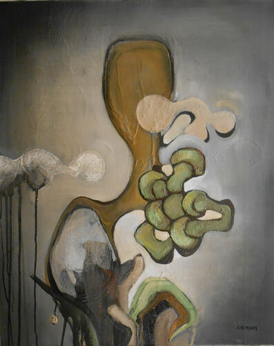 Fiddle Head Fern #3 van Brenda Barnum, Schilderij te koop op Singulart