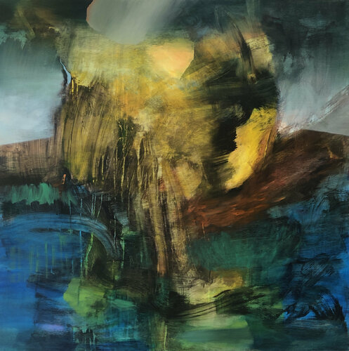 Full Moon Rising van Bjørnar Aaslund, Schilderij te koop op Singulart