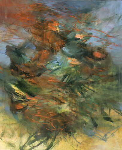 Motion I ( Mellom Himmel og Speil I ) van Bjørnar Aaslund, Schilderij te koop op Singulart