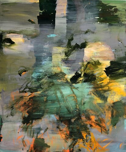 Trees Mirroring van Bjørnar Aaslund, Schilderij te koop op Singulart