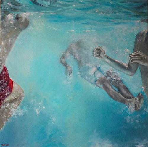Water Games I van Katerina Hatzi, Schilderij te koop op Singulart