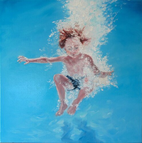 Water Games III de Katerina Hatzi, Pintura a la venta en Singulart