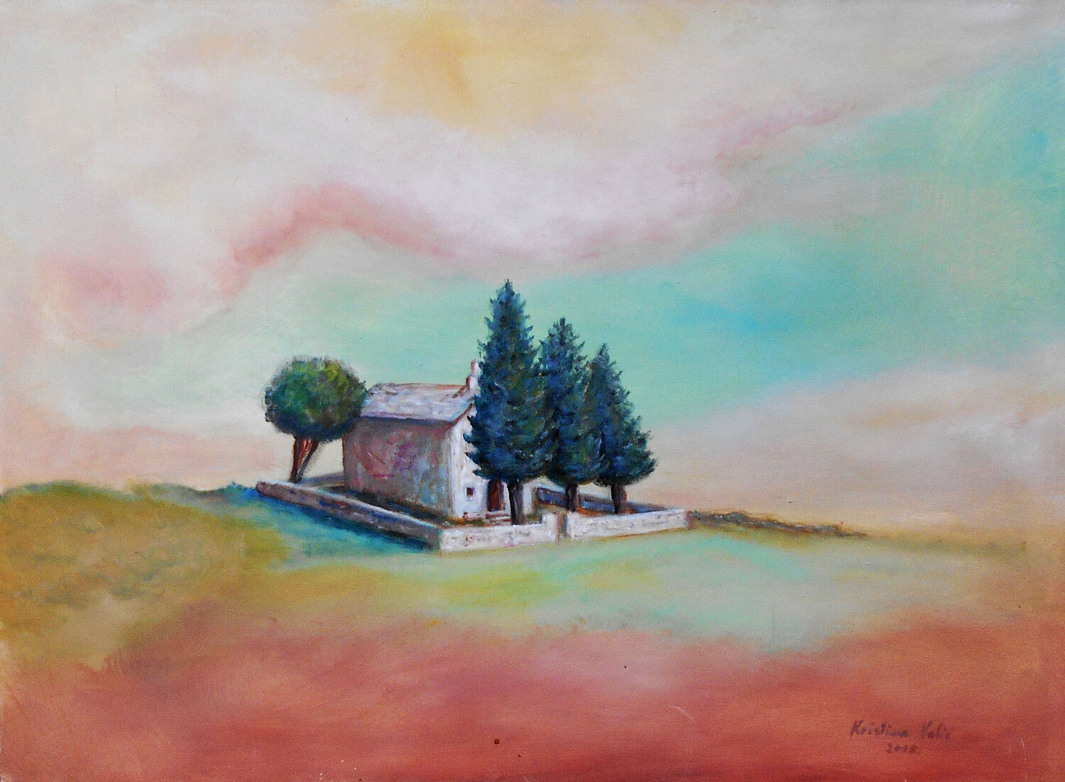Little old church by Kristina Valic (2017) Painting Acrylic on Canvas