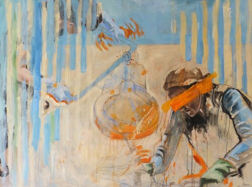 Mechanising the Brush Stroke von Janna Prinsloo, Malerei kaufen auf Singulart