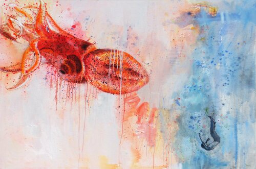 Giant Squid di Janna Prinsloo, Pittura in vendita su Singulart