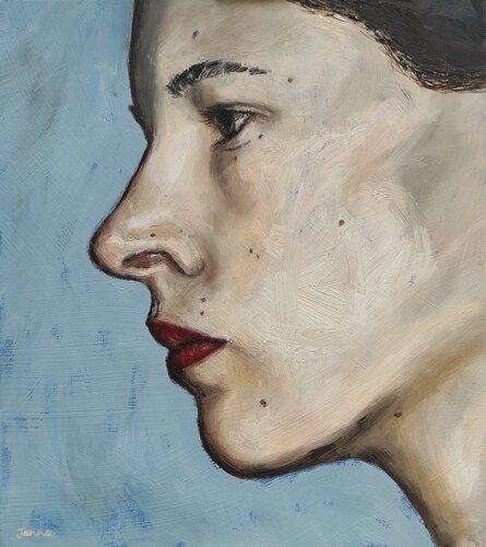 Lady With Blue by Janna Prinsloo, 油畫 for Sale on Singulart