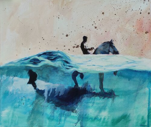 Riding Through Water 2 von Janna Prinsloo, Malerei kaufen auf Singulart