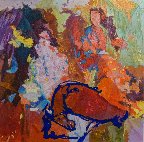 Aus der Reihe Astralreise , " Abheben von der Wirklichkeit in mystisch unergründliches Sein" van Erika Seywald, Schilderij te koop op Singulart