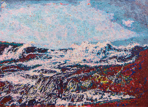 Brandung.  In der Eigenart der Natur – ohne Grenze van Erika Seywald, Schilderij te koop op Singulart