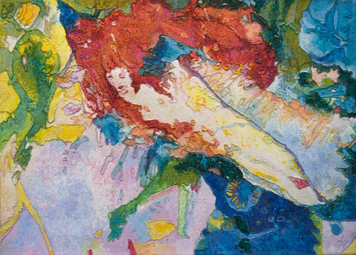 Aus der Reihe: lebhafte Visionen  ·  Unabsehbarer Umbruch und Veränderung – Transformation van Erika Seywald, Schilderij te koop op Singulart