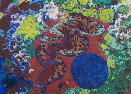 Gewundenes Wesen | Einzelgänger van Erika Seywald, Schilderij te koop op Singulart