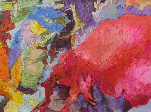 Begegnungen und Ereignisse im Tal der sphärischen Phänomene 1 di Erika Seywald, Pittura in vendita su Singulart