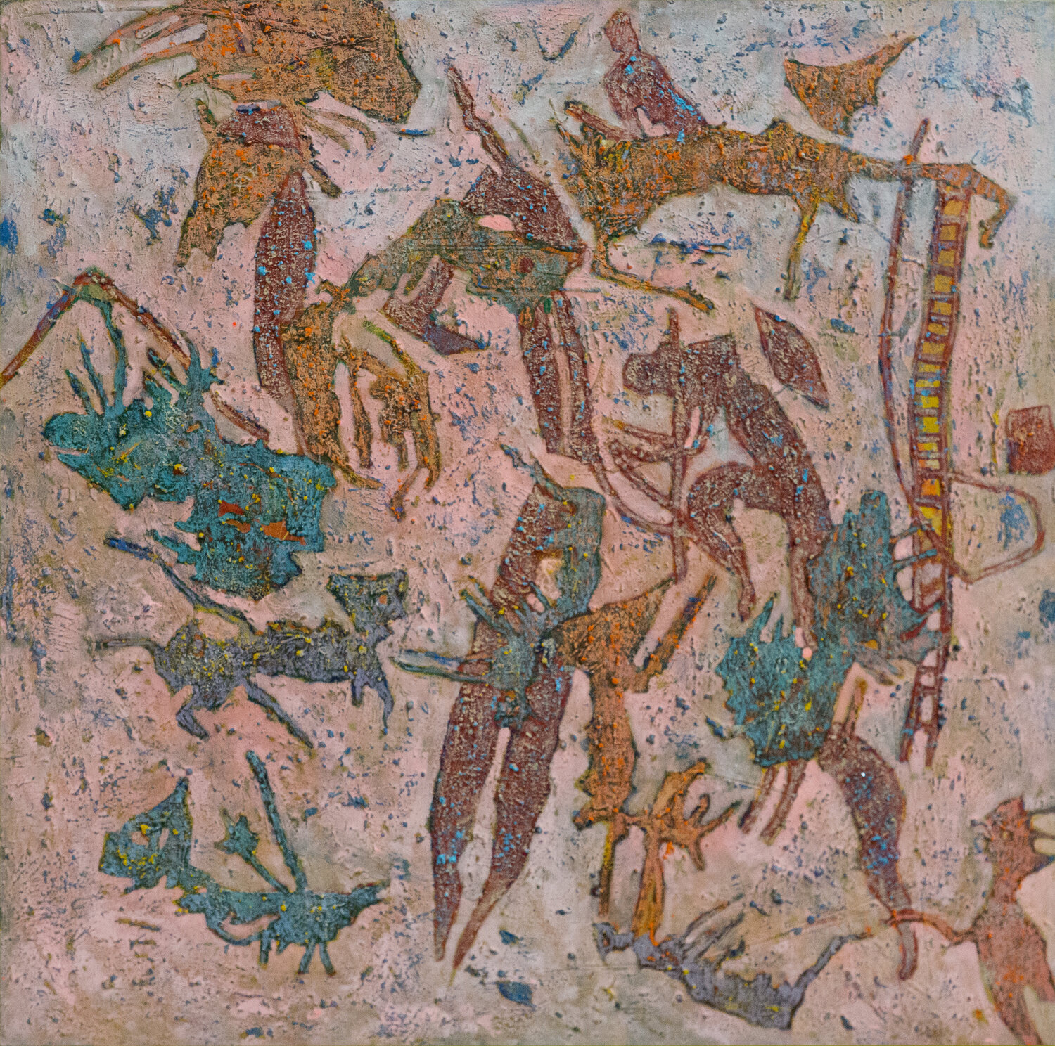 Aus der Reihe Magische Zeichen Erika Seywald Originalgemälde zu verkaufen