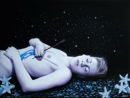 ★ BLUE BLOOD ★ van Maciej Rauch, Schilderij te koop op Singulart