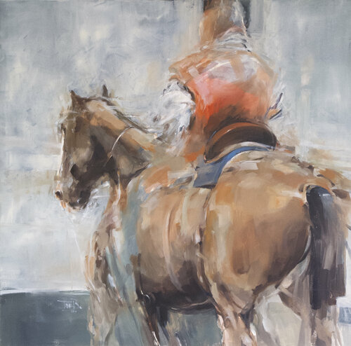 Man on Red Horse by Tony Belobrajdic, Painting for Sale on Singulart
