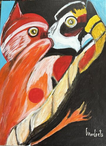 Amour de chats by Mariam Mouliets, Painting for Sale on Singulart