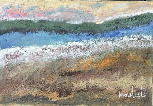 Paysage entre océan et verdure von Mariam Mouliets, Malerei kaufen auf Singulart