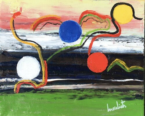 La montagne de L’âme di Mariam Mouliets, Pittura in vendita su Singulart